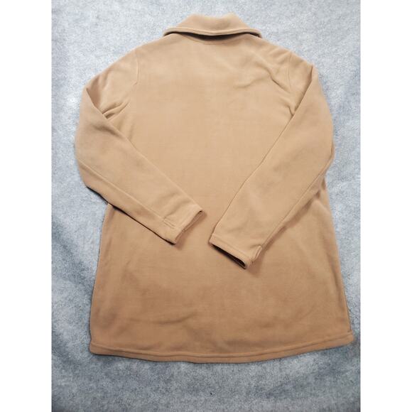 Women's Denim & Co Size Large Tan Full Zip Fleece Jacket - Picture 2 of 8